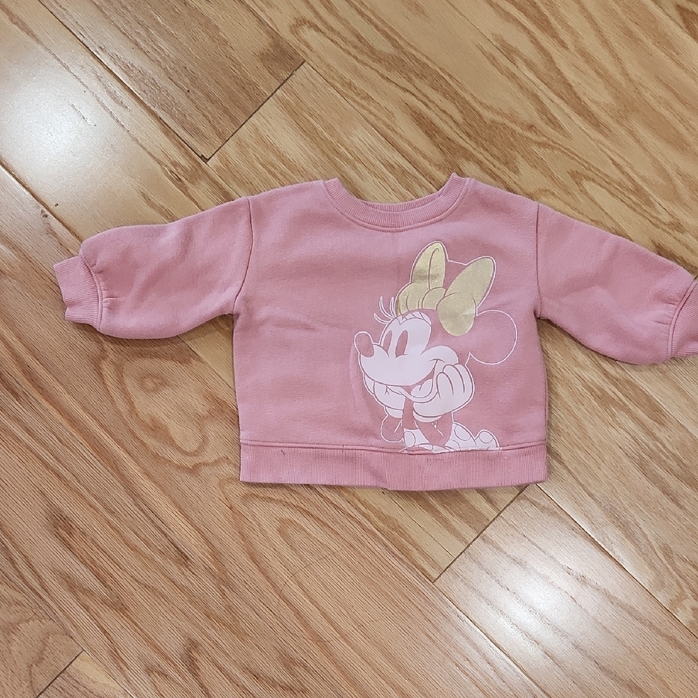Jumping Beans Disney Pink Gold Minnie Mouse Sweatshirt 12 Months